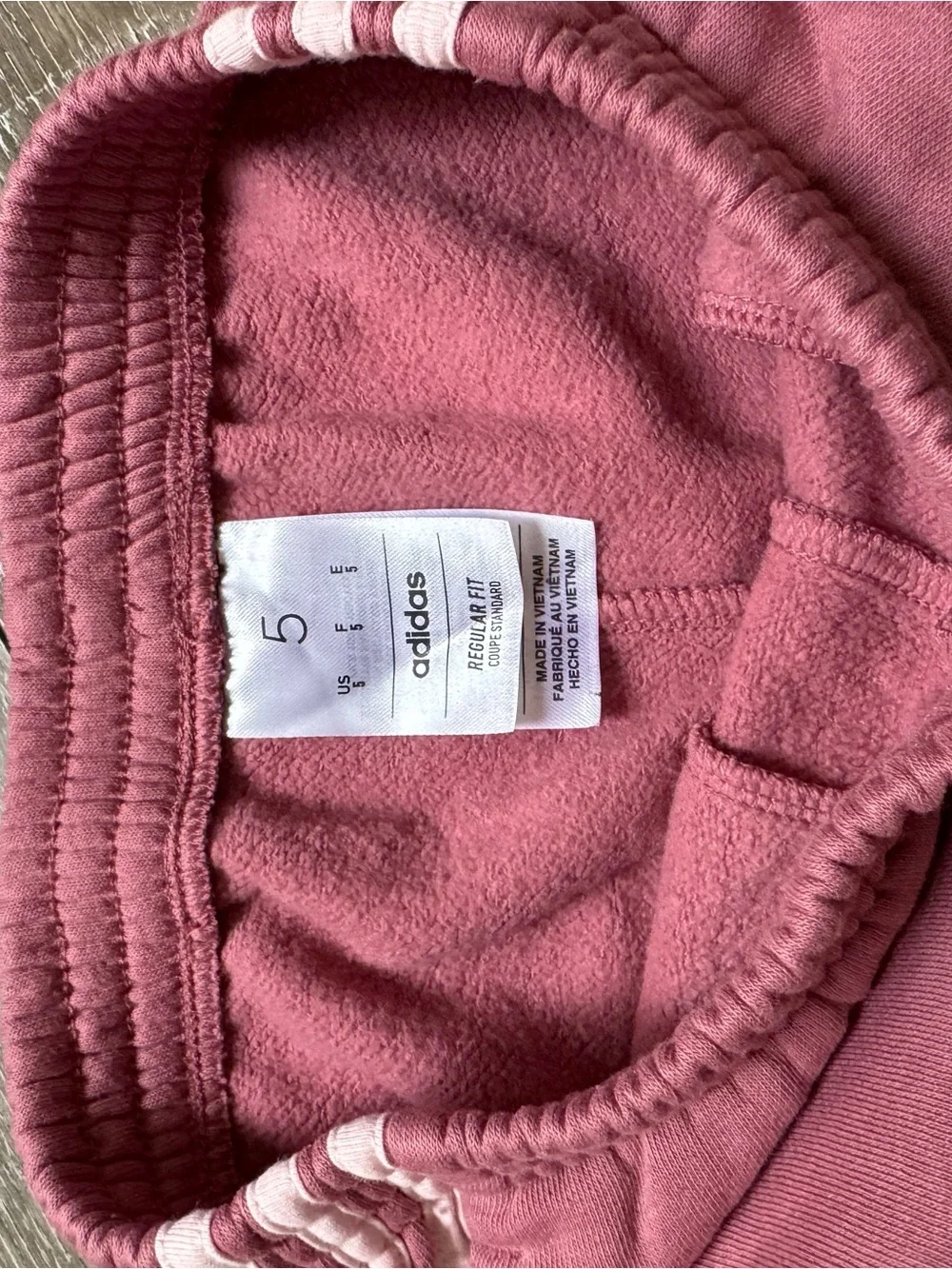 adidas Kids Rose Pink Joggers with Light-Pink Side Stripes